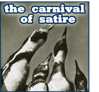 Carnival of Satire graphic (with penguins)