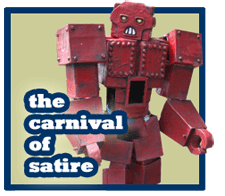 The Carnival of Satire (#81), with giant red robot