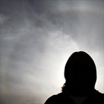 halo of light behind figure