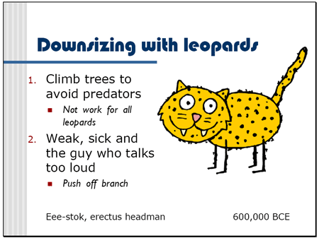Downsizing with leopards