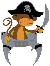 Robotic Pirate Monkey 