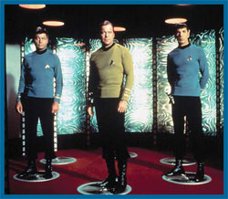 McCoy, Kirk and Spock -- about to die