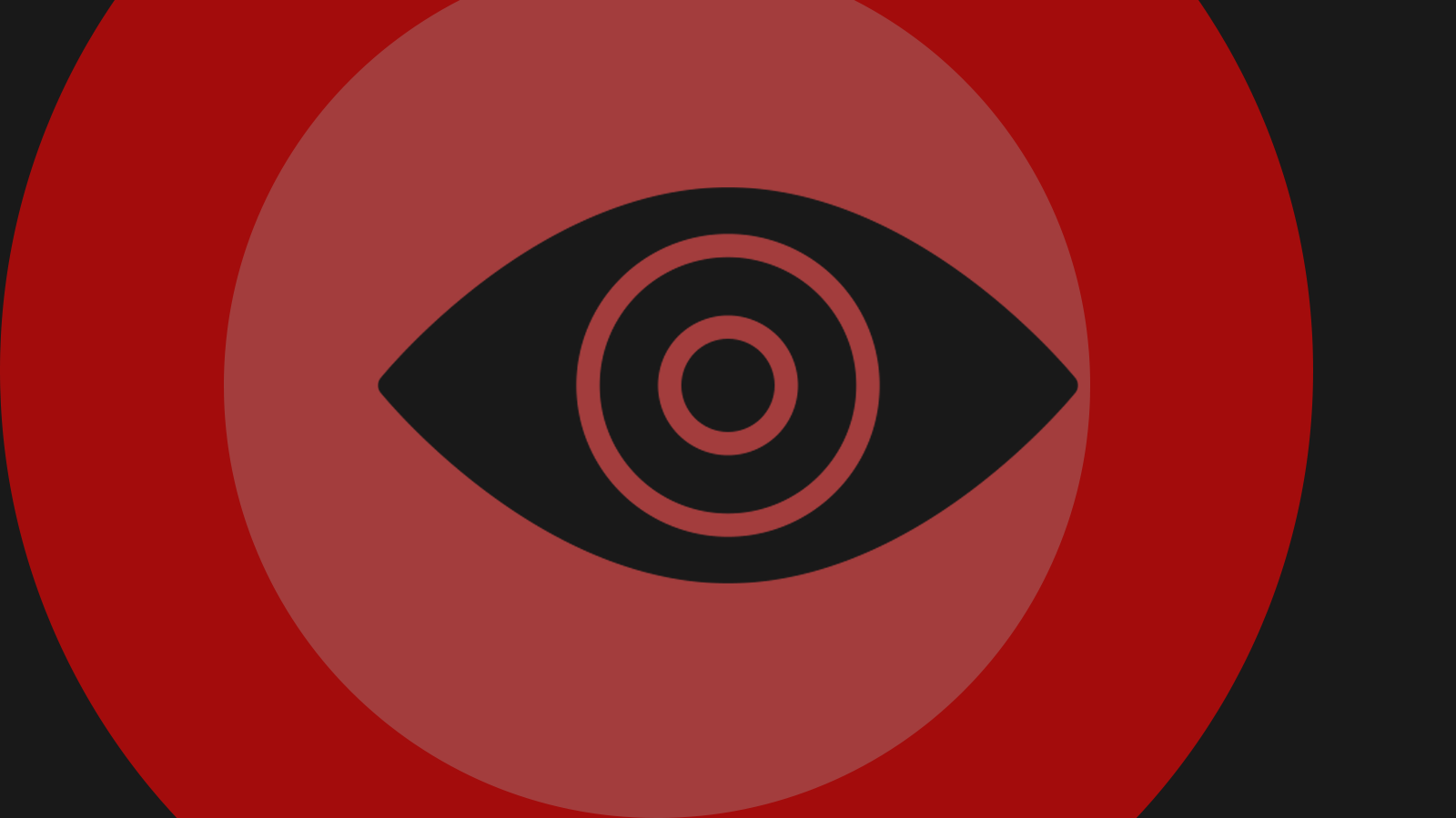 being watched - an eye icon in concentric rings