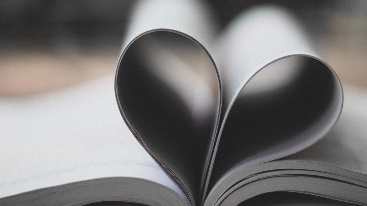 what is indie publishing - a book making a heart shape with its pages